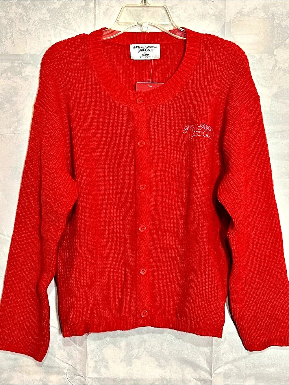 Asian American Girl Club x Target Lunar New Year Red Knit Cardigan Sweater XL NW